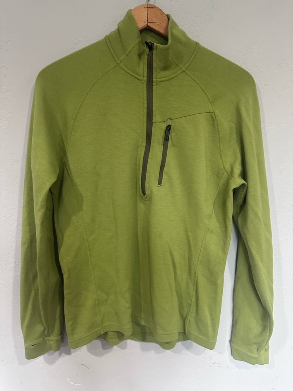 Smartwool Mens Merino Wool
Quarter Zip Pullover Shirt 
Green